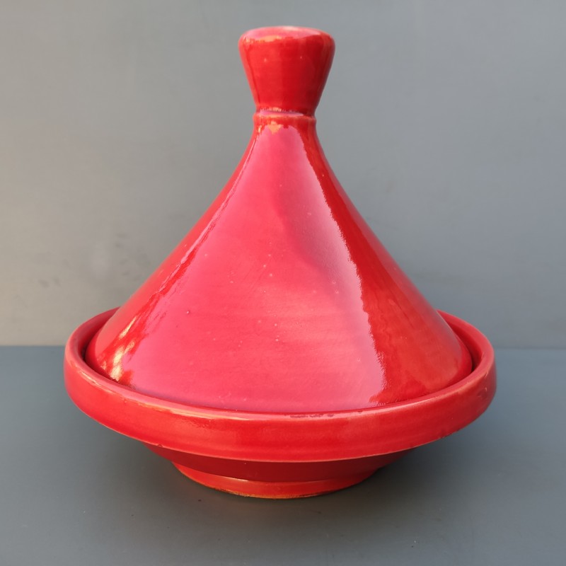 Tajine marroquí de cerámica pintado